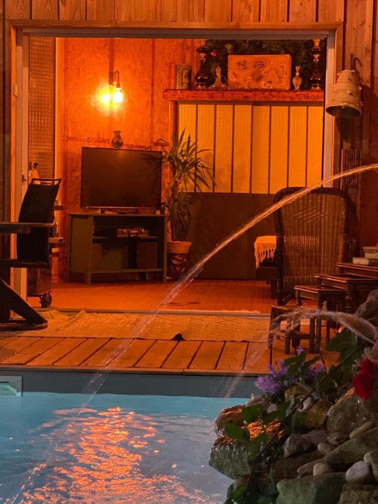 Chalet Atypique Vue Piscine Chauffee Gujan-Mestras Extérieur photo